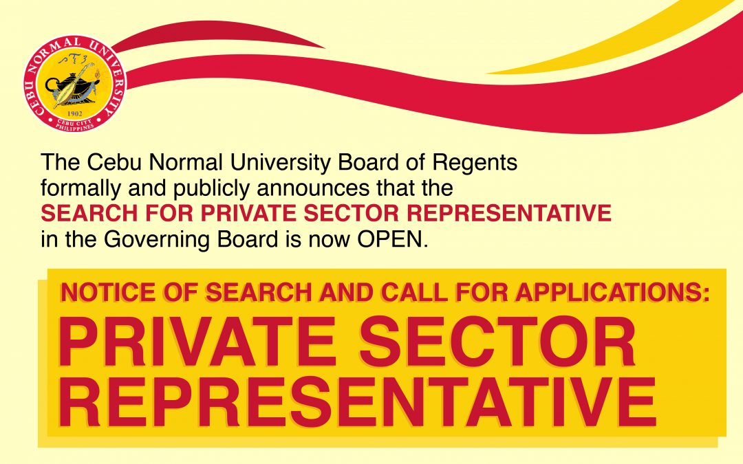 Notice of Search for Private Sector Representative in CNU’s Governing Board