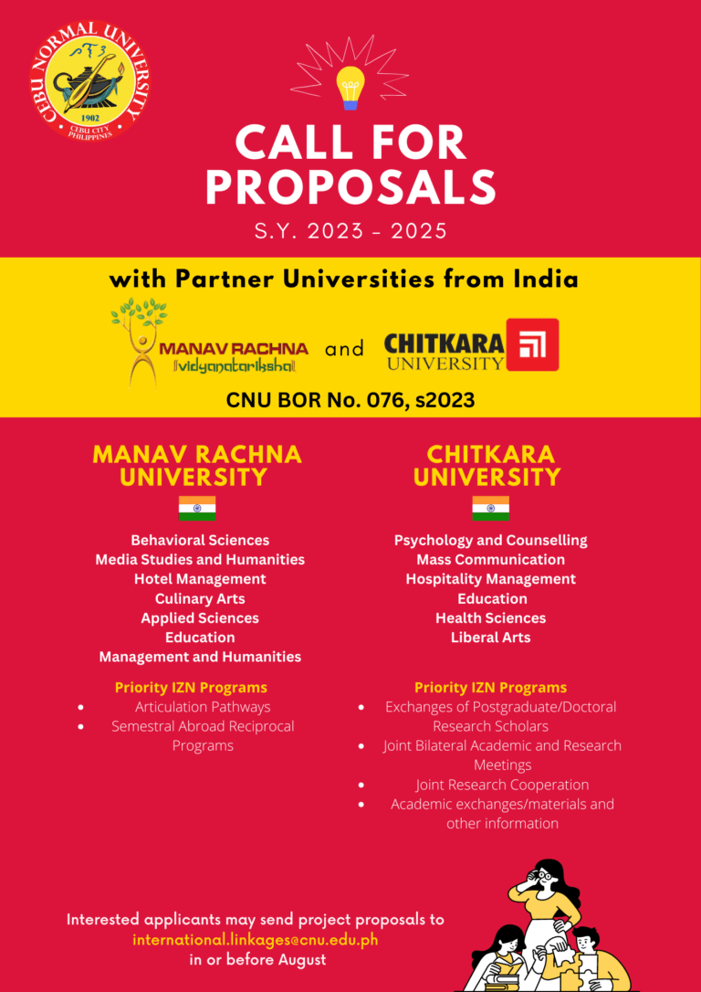 CALL FOR PROPOSALS for S.Y. 20242025 with Partner Universities from